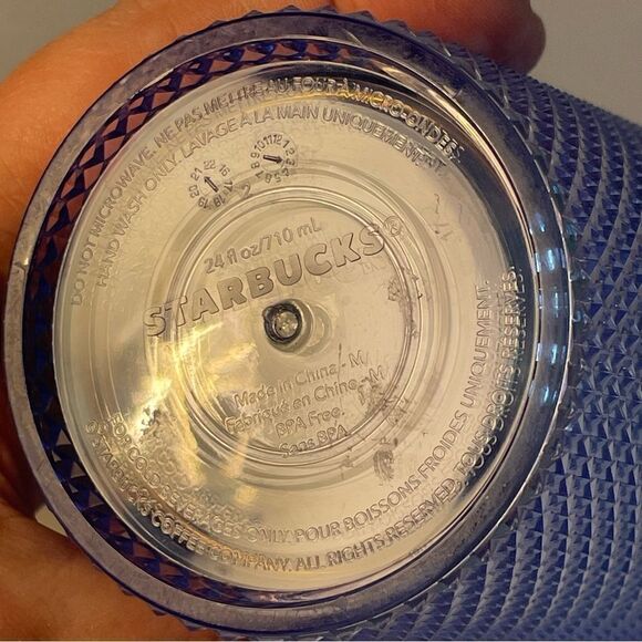 Starbucks rare collectible Studded Blue Ombre 24oz Plastic Cold Cup 2021 - Picture 9 of 11